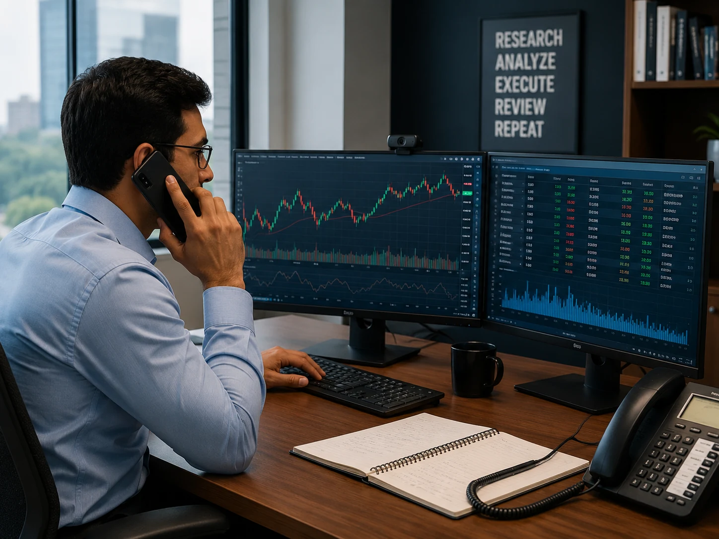 Illustrative how the research is prepared 1 visual for Stock Options Research.