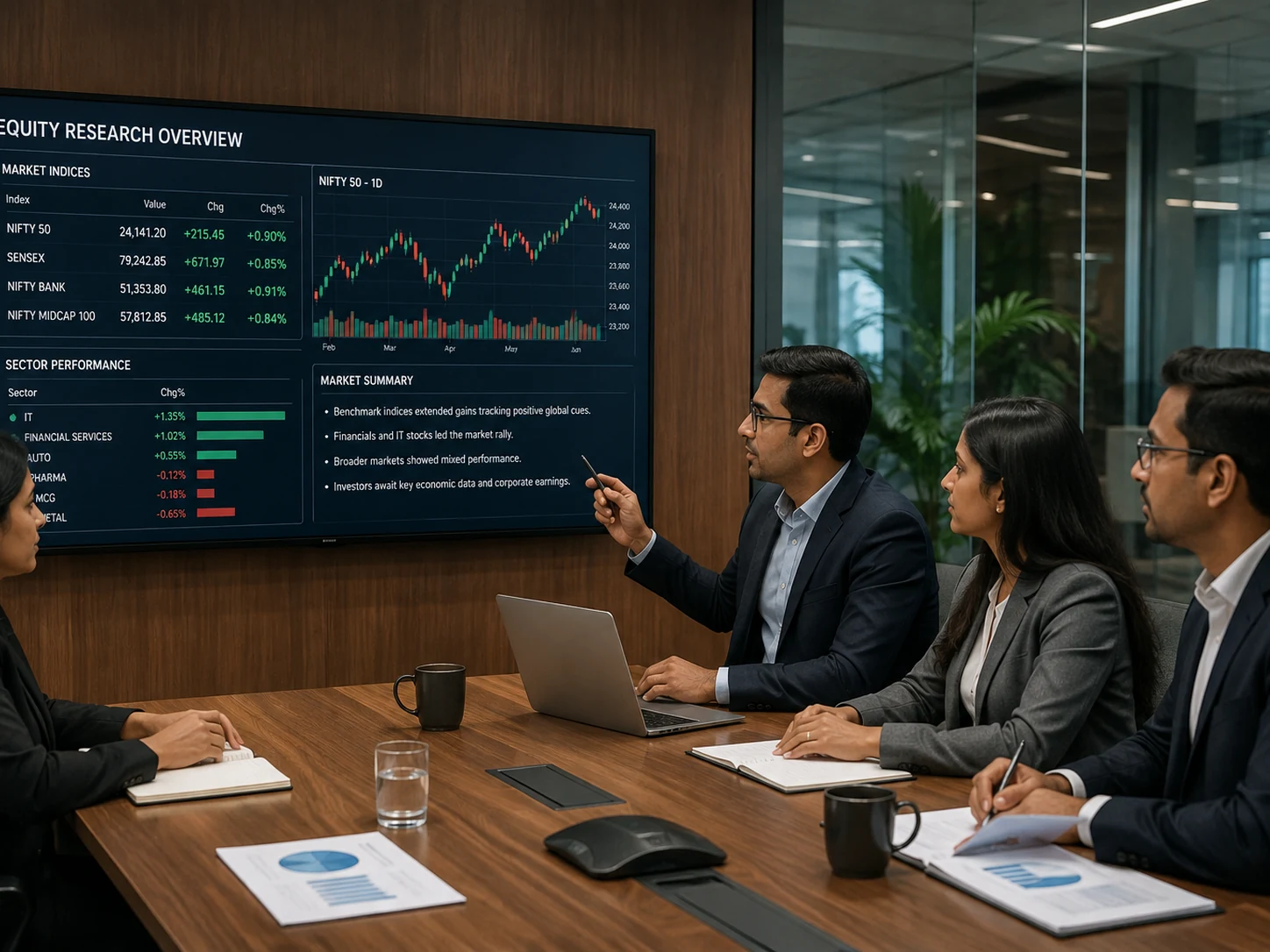 Illustrative research professionals reviewing a documented evidence and risk control workflow visual for Independent research built around evidence, records and investor
          